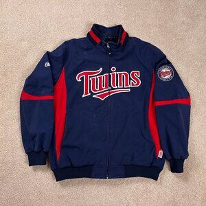 Minnesota Twins Majestic Therma Base Blue Dugout Jacket Men’s XL MLB *READ*